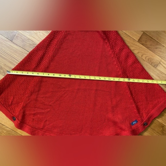 Joules Girls Tess Knitted Red Poncho Size L - Picture 11 of 16